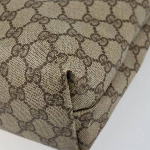 GUCCI GG Supreme Web Sherry Line Tote Bag PVC Beige - Picture 13 of 16